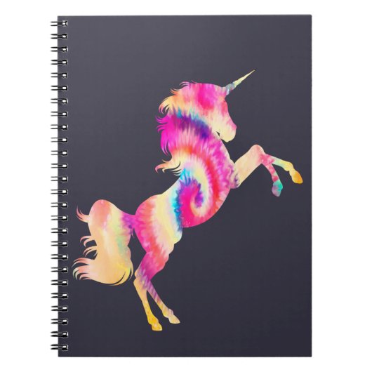 Tie Dye Unicorn Notitieboek (Voorkant)