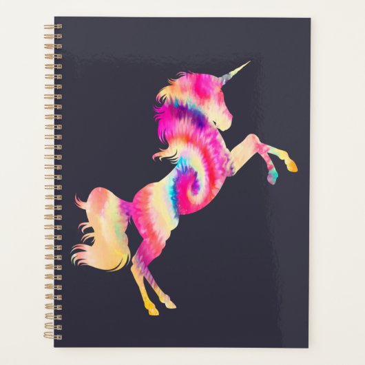 Tie Dye Unicorn Planner (Voorkant)