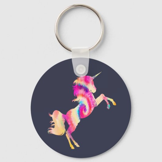 Tie Dye Unicorn Sleutelhanger (Voorkant)