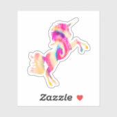 Tie Dye Unicorn Sticker (Vel)