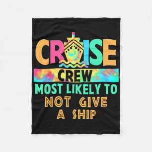 Tie Dye Vakantie Cruise Bemanning Het Meest Waarsc Fleece Deken