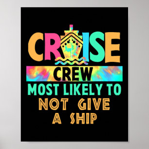Tie Dye Vakantie Cruise Bemanning Meest Waarschijn Poster