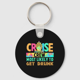 Tie Dye Vakantie Cruise Bemanning Meest Waarschijn Sleutelhanger