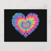 Tie Dye Valentijns Kleurrijke Harten Dag Briefkaart (Voorkant)