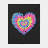 Tie Dye Valentijns Kleurrijke Harten Dag Fleece Deken (Voorkant)