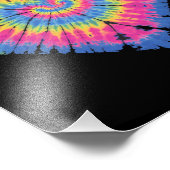 Tie Dye Valentijns Kleurrijke Harten Dag Foto Afdruk (Hoek)