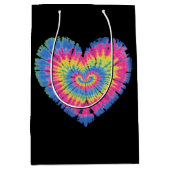 Tie Dye Valentijns Kleurrijke Harten Dag Medium Cadeauzakje (Voorkant)