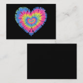 Tie Dye Valentijnsdag Kleurrijke Hartjes Dag  Notitiekaartje (Voorkant / Achterkant)