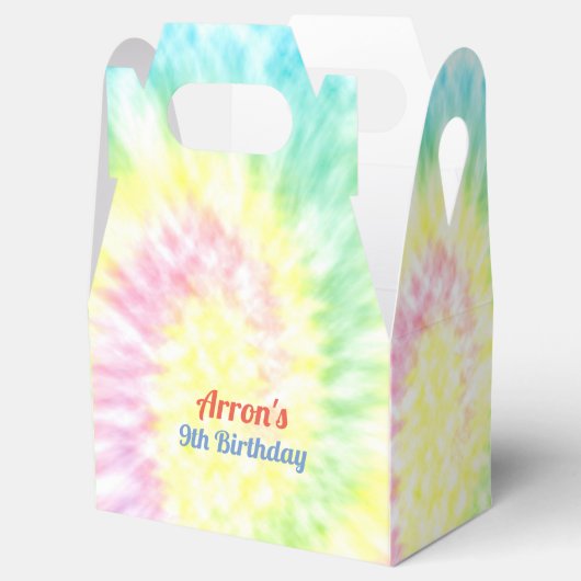Tie Dye Verjaardag Bedankdoosjes (Geopend)