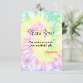 Tie Dye Verjaardag Bedankkaart (Staand voorkant)