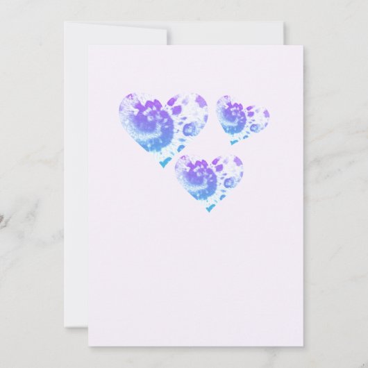 Tie Dye Verjaardag Party Retro Summer Bright Kaart (Achterkant)