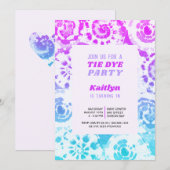 Tie Dye Verjaardag Party Retro Summer Bright Kaart (Voorkant / Achterkant)