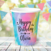 Tie Dye Verjaardag Retro Paper Cup Papieren Bekers