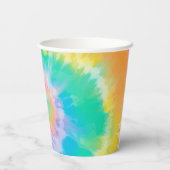 Tie Dye Verjaardag Retro Paper Cup Papieren Bekers (Achterkant)