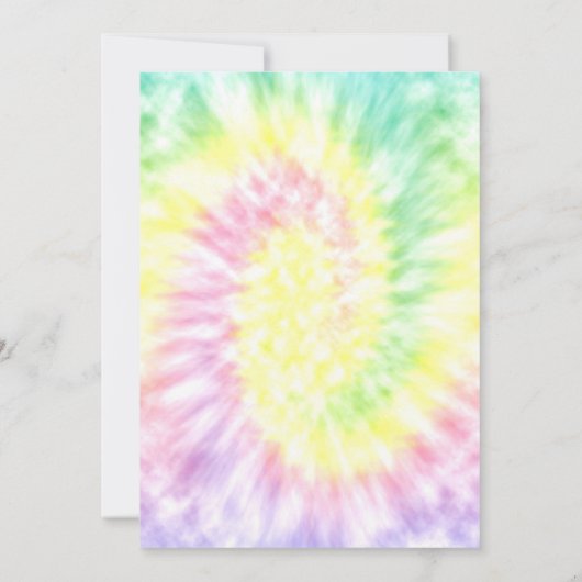 Tie Dye Verjaardagsfeestuitnodiging Kaart (Achterkant)