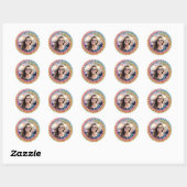 Tie Dye Verjaardagsfoto Enveloppe Verzegel Sticker (Vel)