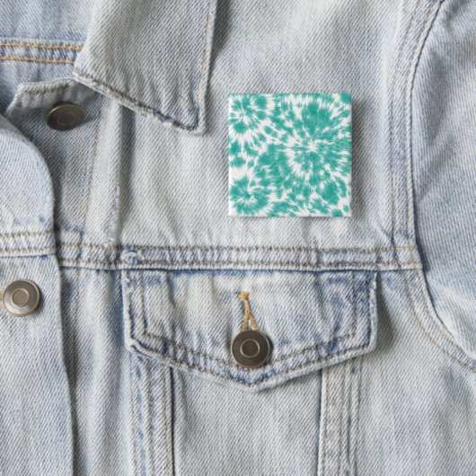 Tie Dye Vierkante Button 5,1 Cm (In situ)