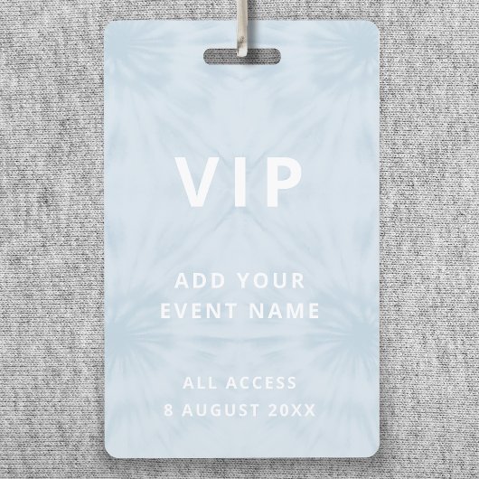 Tie Dye | VIP Access Pastel Blue Event Badge