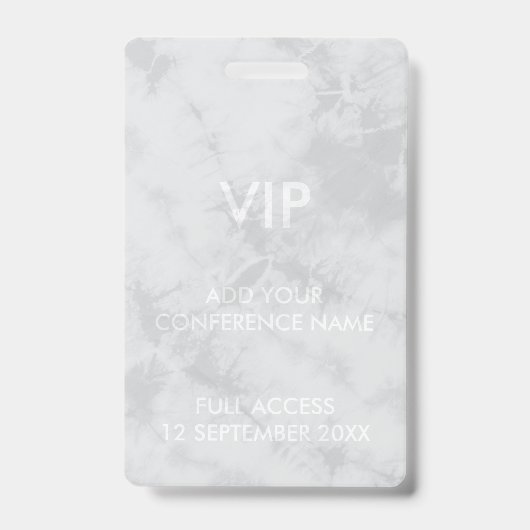 Tie Dye VIP Festival Event Identiteit Design Badge (Voorzijde)