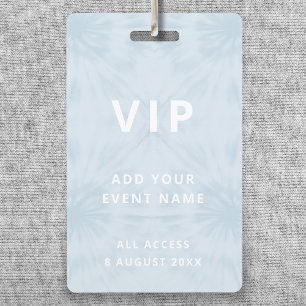 Tie Dye VIP-toegang Pastelblauw evenement Badge