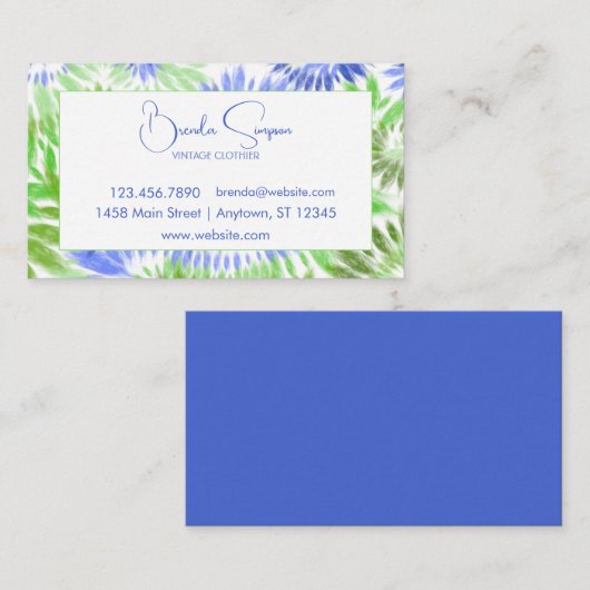 Tie Dye Visitekaartjes (Voorkant / Achterkant)