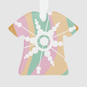 Tie Dye Vloeibare Retro Groovy Kerst Beige Groen Ornament
