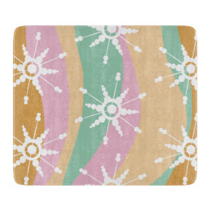 Tie Dye Vloeibare Retro Groovy Kerst Beige Groen Snijplank