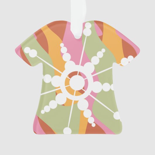 Tie Dye Vloeibare Retro Groovy Kerstmis Ornament (voorkant)