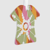 Tie Dye Vloeibare Retro Groovy Kerstmis Ornament (voorkant)