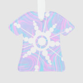Tie Dye Vloeistof Retro Groovy Ornament (achterkant)