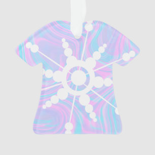 Tie Dye Vloeistof Retro Groovy  Ornament
