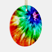 Tie Dye voldoet aan Waterverf Keramisch Ornament (Rechts)