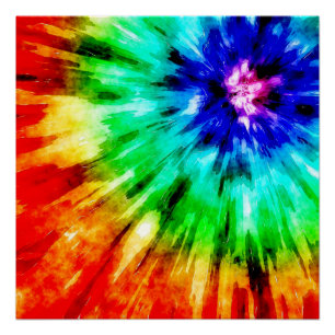 Tie Dye voldoet aan Waterverf Poster
