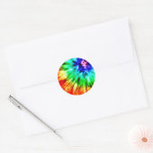 Tie Dye voldoet aan Waterverf Ronde Sticker (Envelop)
