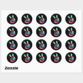 Tie Dye Vredesteken Hand V Handteken 60s 70s Hippi Ronde Sticker (Vel)