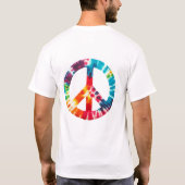 Tie-Dye Vredesteken Retro Stijl T-shirt (Achterkant)