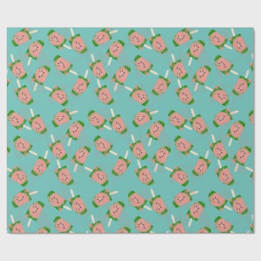 Tie Dye Watermelon Ice Cream Pop Cadeaupapier (Vlak)