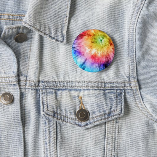 Tie Dye Waterverf Ronde Button 5,7 Cm (In situ)