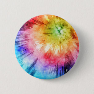 Tie Dye Waterverf Ronde Button 5,7 Cm