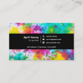 Tie Dye Waterverf Visitekaartje (Voorkant)