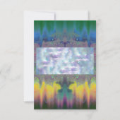 Tie Dye Wavy Psychedelic Blank Invitation Design Kaart (Voorkant)