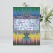 Tie Dye Wavy Psychedelic Blank Invitation Design Kaart (Staand voorkant)