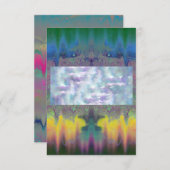 Tie Dye Wavy Psychedelic Blank Invitation Design Kaart (Voorkant / Achterkant)