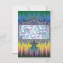 Tie Dye Wavy Psychedelic Blank Invitation Design Kaart