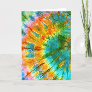 Tie Dye Wenskaart Feestdagen Kaart