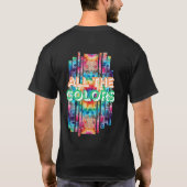 Tie-Dye Wilde Retro Strepen T-shirt (Achterkant)