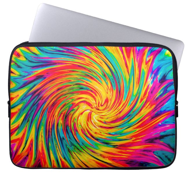 TIE DYE WIND ABSTRACT LAPTOP SLEEVE (Voorkant)