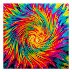 TIE DYE WIND ABSTRACT PERFECT POSTER