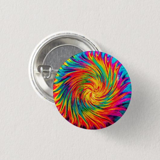 TIE DYE WIND ABSTRACT RONDE BUTTON 3,2 CM (Voorkant /achterkant)