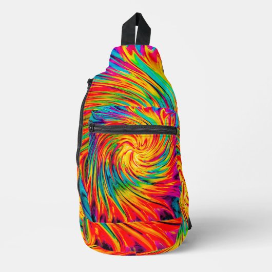 TIE DYE WIND ABSTRACT SLING BAG (Voorkant)